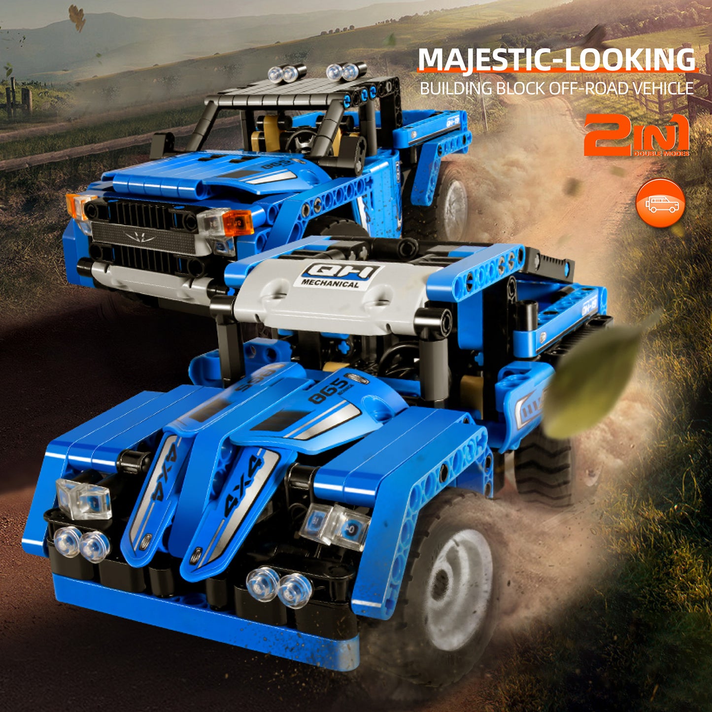 8019 Blue R/C Pick Up